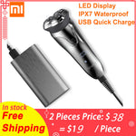 XIAOMI Soocas SO WHITE ES3 3D Smart Electric Shaver USB 3 Head Electric Razor Shaver LED Display Beard Trimmer Shaving Machine