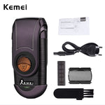 Kemei Portable Electric Shaver 3D Double Floating Rechargeable Beard Trimmer Razor Reciprocating Shaver for Men Face Care Tool49