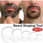 5Pcs/lot Symmetric Cut Goatee Neck Line Mustache Grooming Beard Styling Care Beard Shaping Shaving Tools