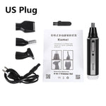 Kemei KM - 6630 4 in 1 Electric Nose Ear Hair Trimmer Rechargeable Beard Eyebrow Trimmer Electric Nose Ear Shaver Hair Cliper