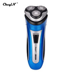 100-240V Rechargeable Electric Shaver 3D Triple Floating Blade Heads Shaving Razors Face Care Men Beard Trimmer Machine Washable