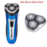 100-240V Rechargeable Electric Shaver 3D Triple Floating Blade Heads Shaving Razors Face Care Men Beard Trimmer Machine Washable