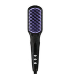 2.0 Hair Straightener Brush Anti Static Ceramic Heating Detangling Faster Straightening Beard Comb For Man Beard Straightener